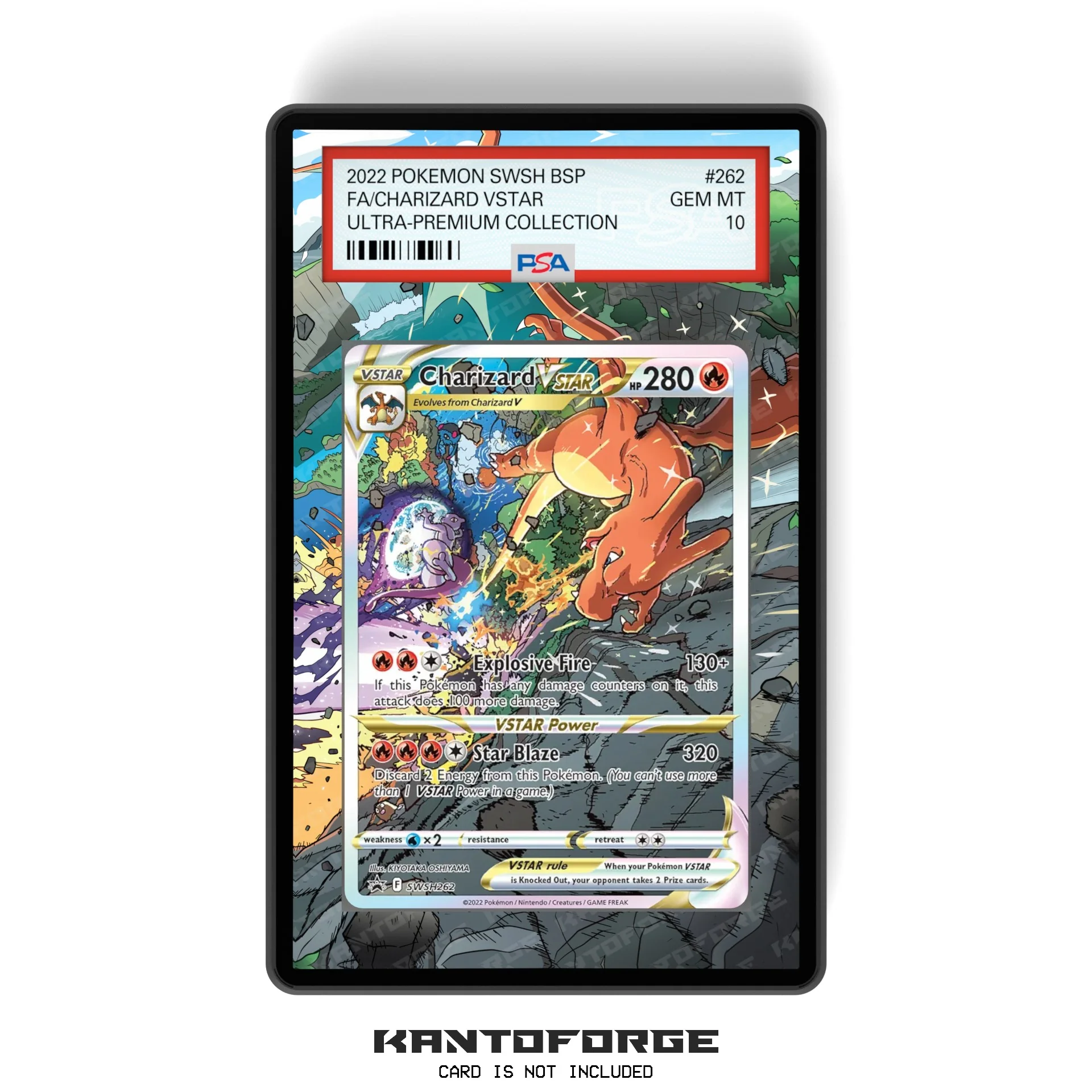 Charizard VSTAR SWSH262 - PSA Size Graded Card Case Extended Artwork Display with GradeGuardian Protection