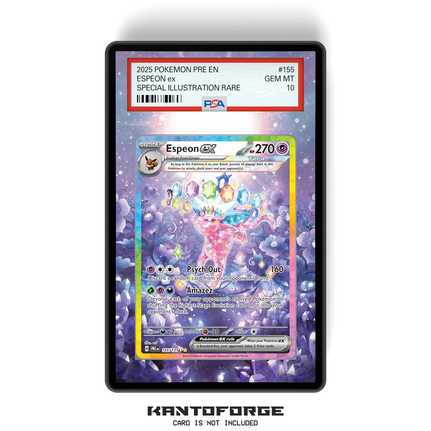 Espeon ex 155/131 - PSA Size Graded Card Case Extended Artwork Display with GradeGuardian Protection