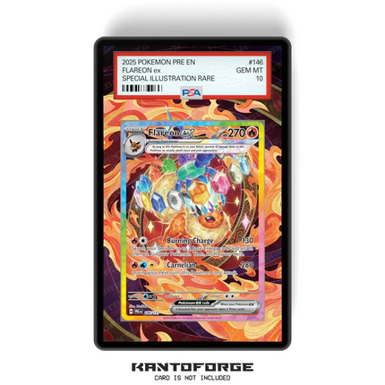 Flareon ex 146/131 - PSA Size Graded Card Case Extended Artwork Display with GradeGuardian Protection
