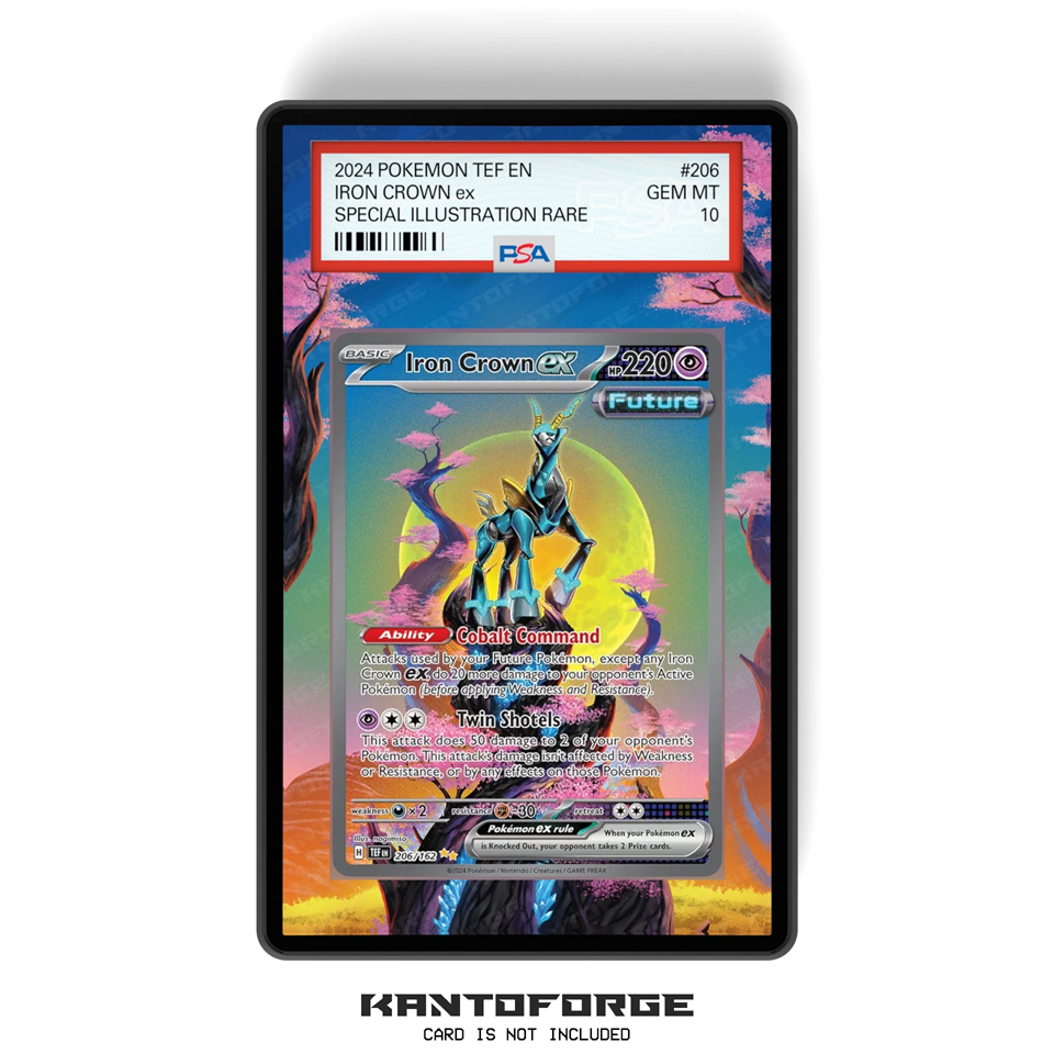 Iron Crown ex 206/162 - PSA Size Graded Card Case Extended Artwork Display with GradeGuardian Protection