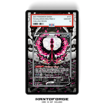 Galarian Moltres V 177/198 - PSA Size Graded Card Case Extended Artwork Display with GradeGuardian Protection