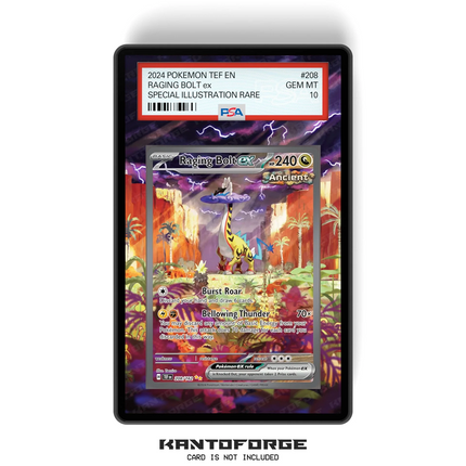Raging Bolt ex 208/162 - PSA Size Graded Card Case Extended Artwork Display with GradeGuardian Protection
