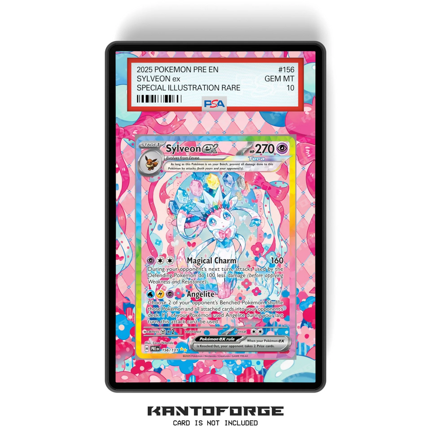 Sylveon ex 156/131 - PSA Size Graded Card Case Extended Artwork Display with GradeGuardian Protection